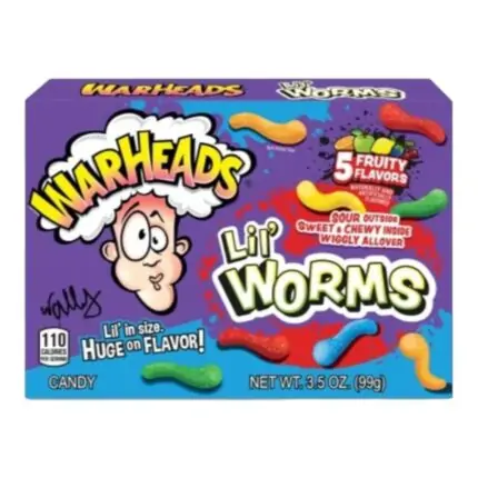 Warheads Lil' Worms theatre box
